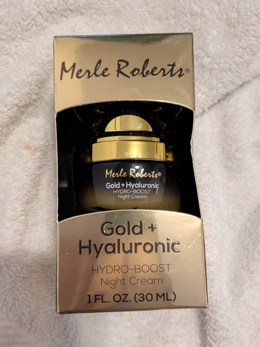 Merle Roberts Gold + Hyaluronic hydro boost night cream 1 fl oz